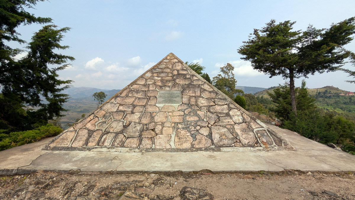 Burundi: Source du Nil, Commemorative Pyramid for the Source of the Nile