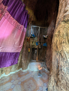 Shrine interior, Keren: St Mary's Baobab: An important pilgrimage site, Eritrea 2025